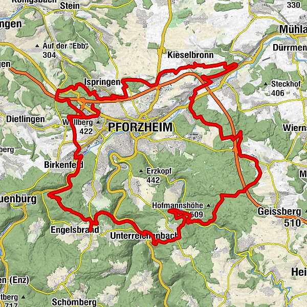 Stunden Wanderung Rund Um Pforzheim Bergfex Escursionismo