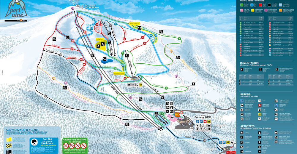 Plan de piste Station de ski Port Ainé