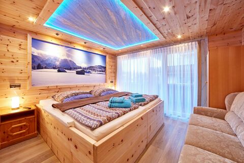 Sternezimmer Zirbenbett Winter