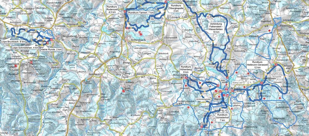 Loipenplan Vorderer Bayerischer Wald