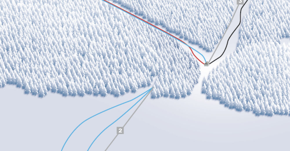 Plan skijaških staza Skijaško područje La Corbatière - La Roche-des-Crocs