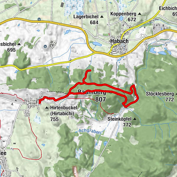 Aidling Forsthaus Höhlmühle Baumberg Hohe Lüß BERGFEX