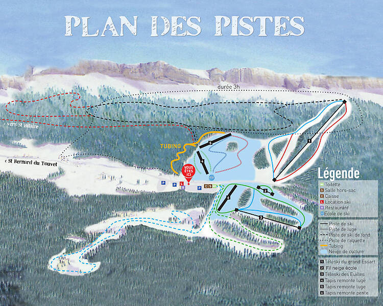 PistenplanSkigebiet Col de Marcieu