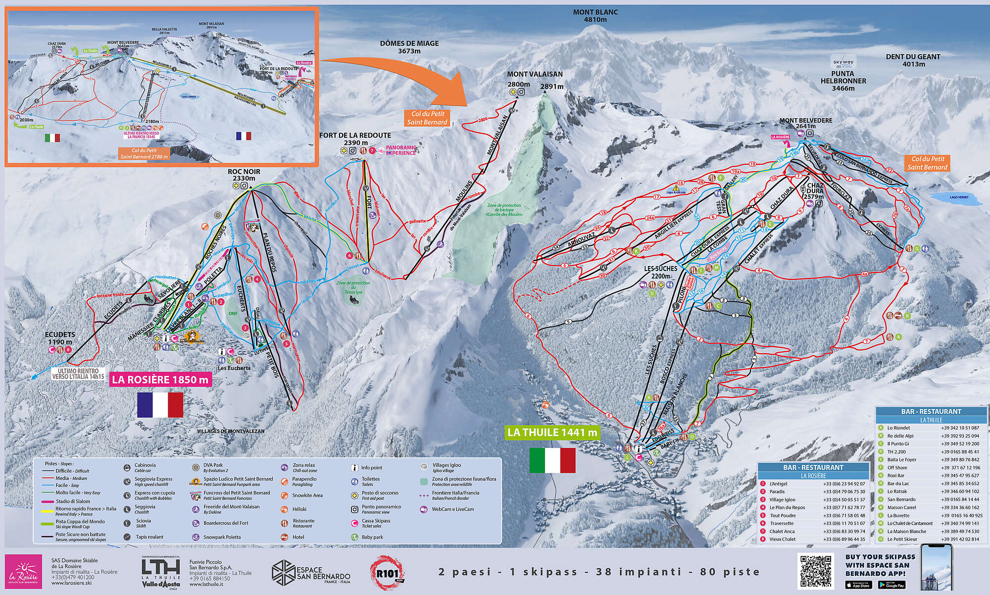 BERGFEX Station De Ski La Thuile La Rosiere San Bernardo 
