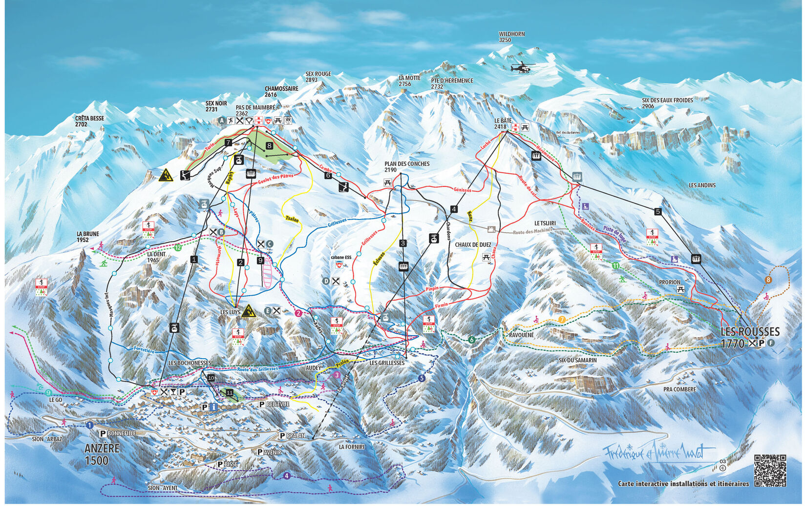 PistenplanSkigebiet Anzère