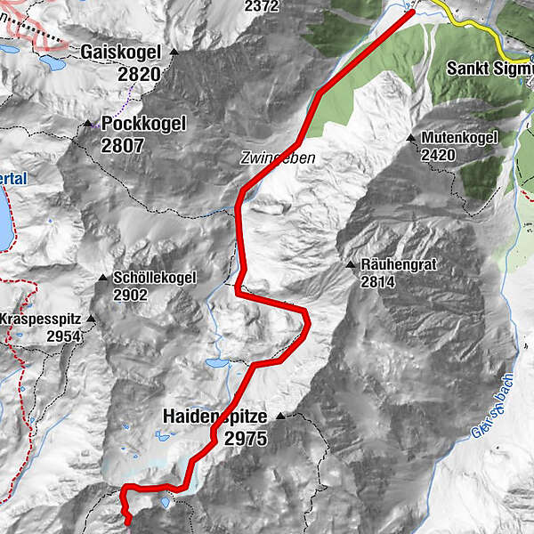 Zwieselbacher Roßkogel BERGFEX Skitour Tour Tirol