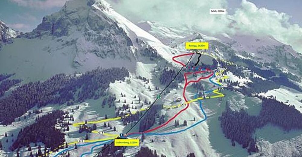 План лыжни Лыжный район Schilt / Mollis