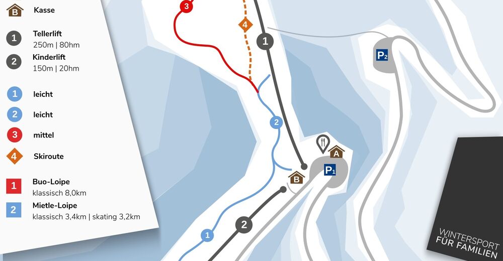 Plan de piste Station de ski Piz Bohl / Strassberg