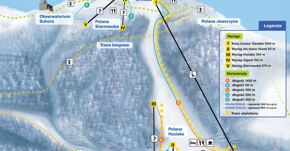 Pistenplan Skigebiet Koninki