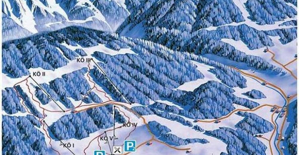 Plan skijaških staza Skijaško područje Königsberg / Hollenstein/Ybbs