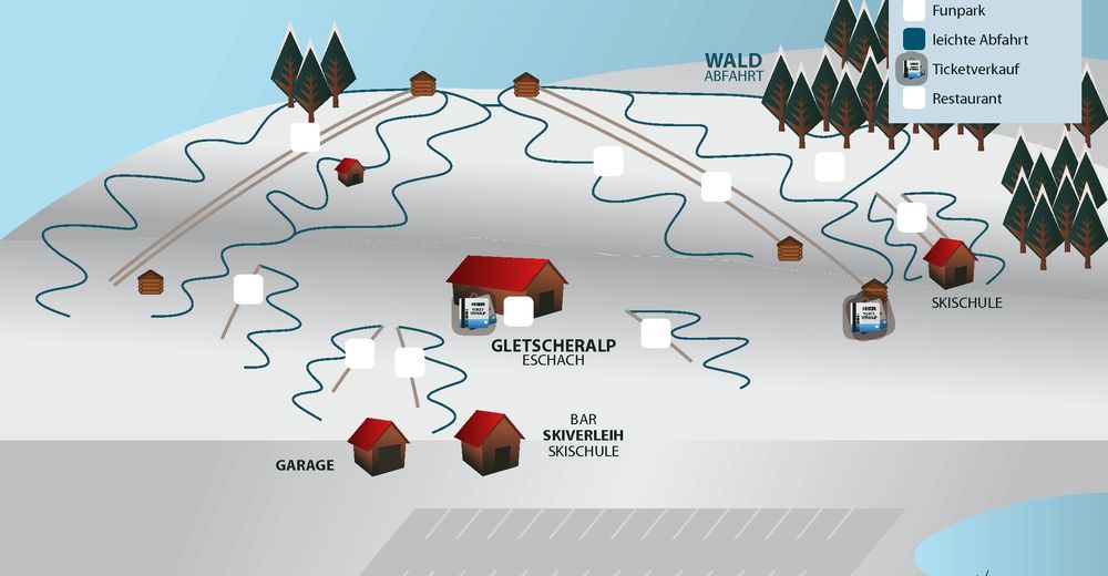Plan de piste Station de ski Schwärzenlifte Eschach