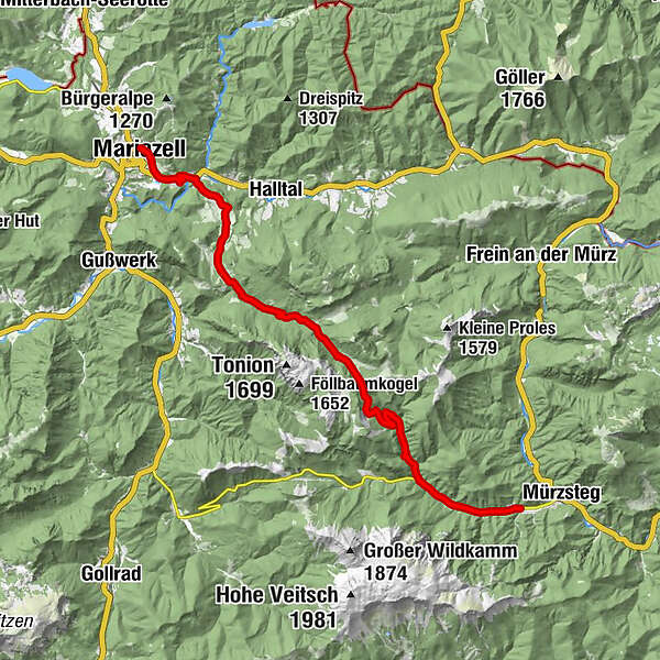 Mariazeller Weg 10. Tagesetappe B - BERGFEX - Pilgerweg - Tour Steiermark