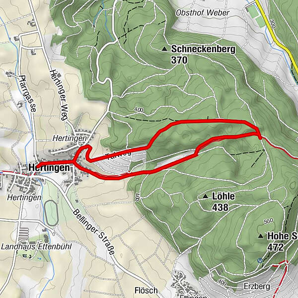 Rundweg durch Wiesen, Wald und Reben - BERGFEX - Wanderung - Tour Baden ...