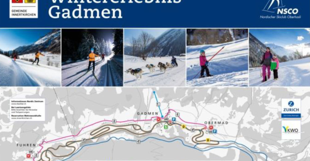Plan skijaških staza Skijaško područje Gadmen