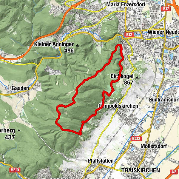 Anninger Rundwanderweg Mödling - BERGFEX - Wanderung - Tour ...