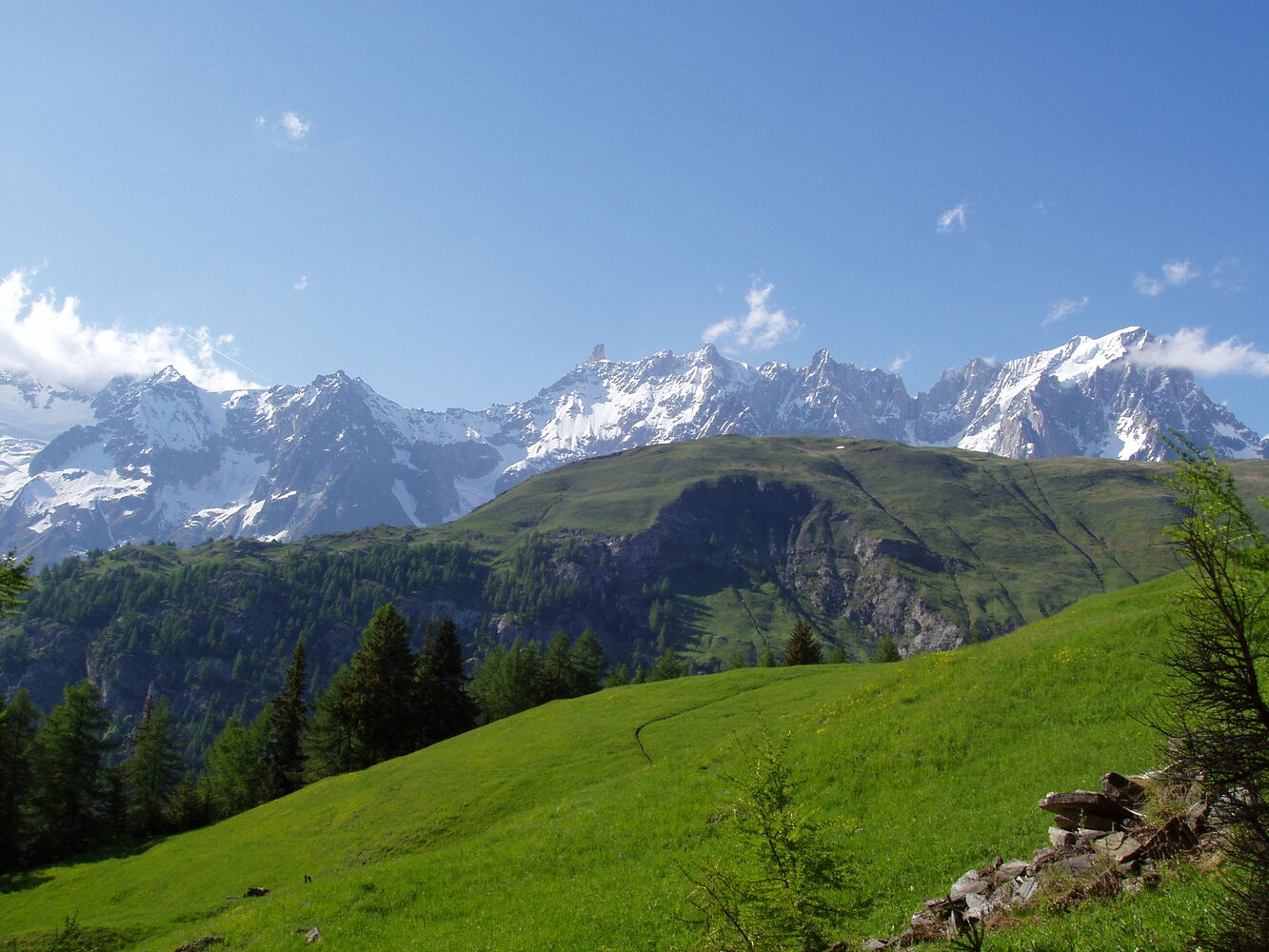 Courmayeur und Mont Blanc Tal