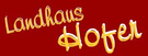 Logotyp Landhaus Hofer