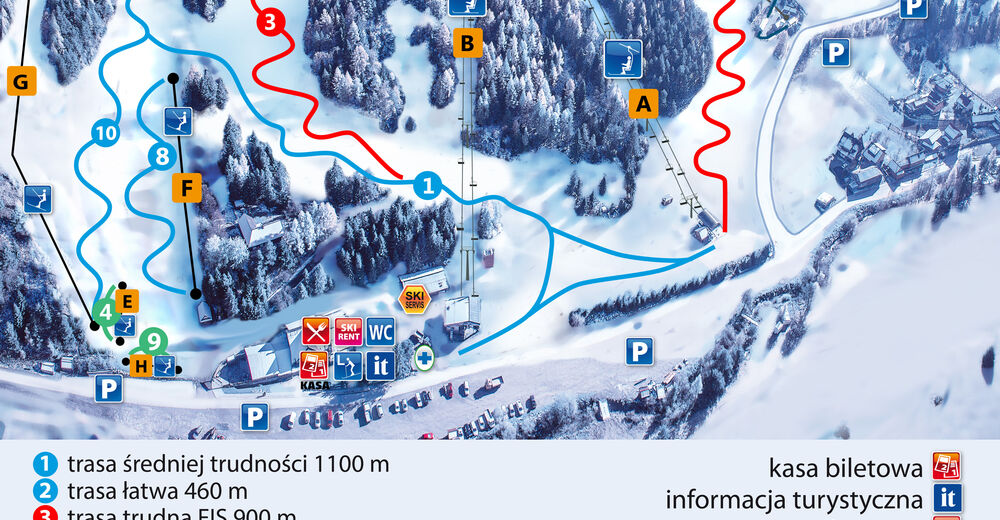 Piste map Ski resort CZORSZTYN-SKI