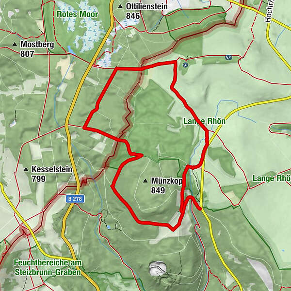 Rhön Rundweg 9 Holzberghof Bischofsheim Rhön BERGFEX Wanderung