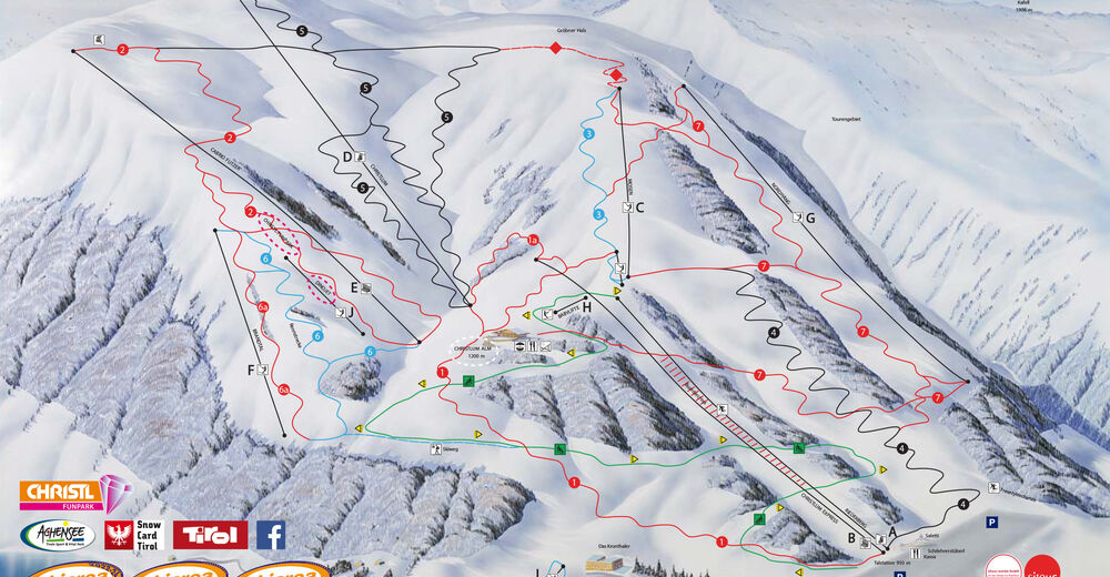 Plan de piste Station de ski Christlum Achenkirch - Achensee