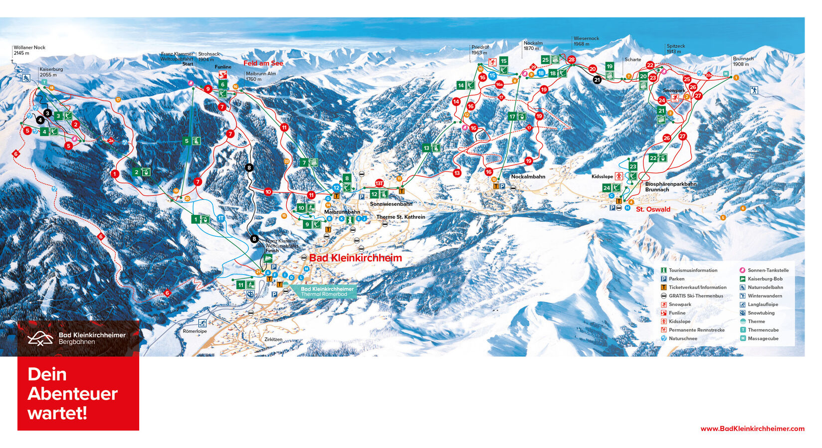 PistenplanSkigebiet Bad Kleinkirchheim