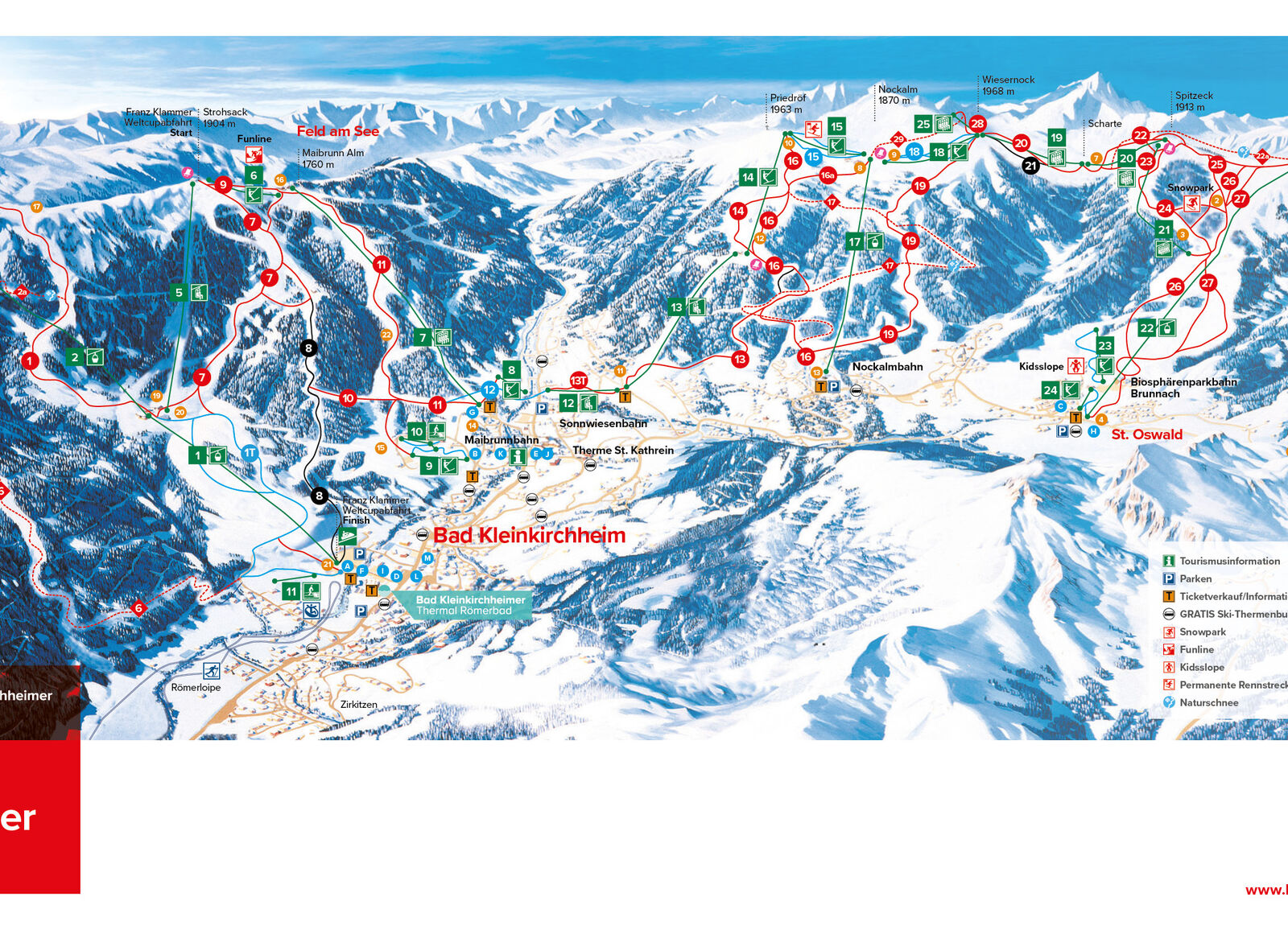Pistenplan Skigebiet Bad Kleinkirchheim