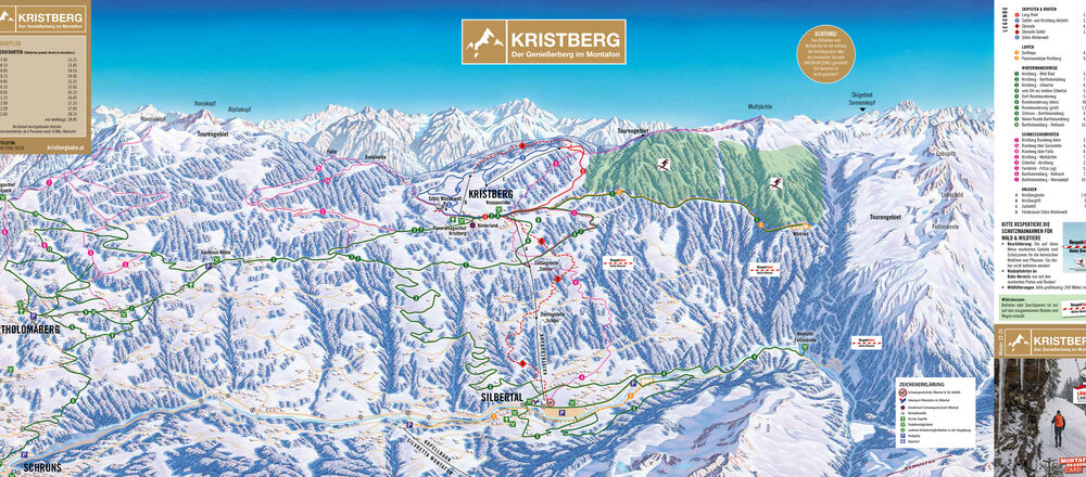 Loipenplan Kristberg - Silbertal / Montafon