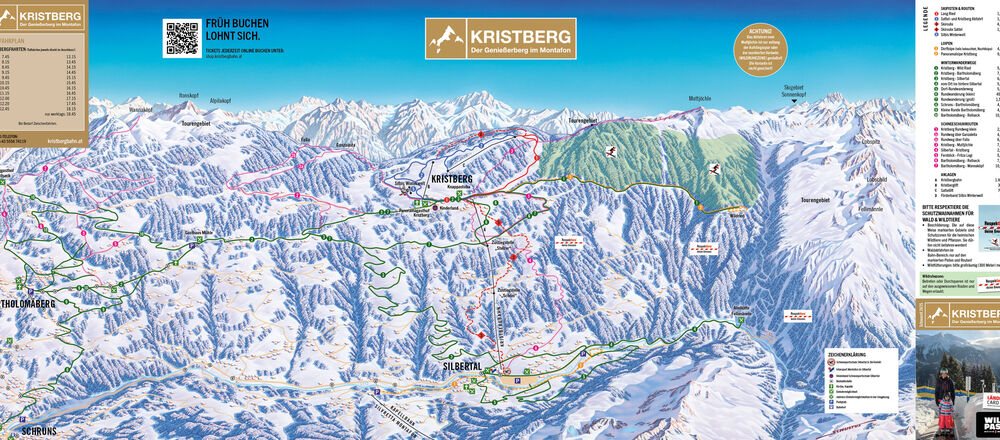 Loipenplan Kristberg - Silbertal / Montafon