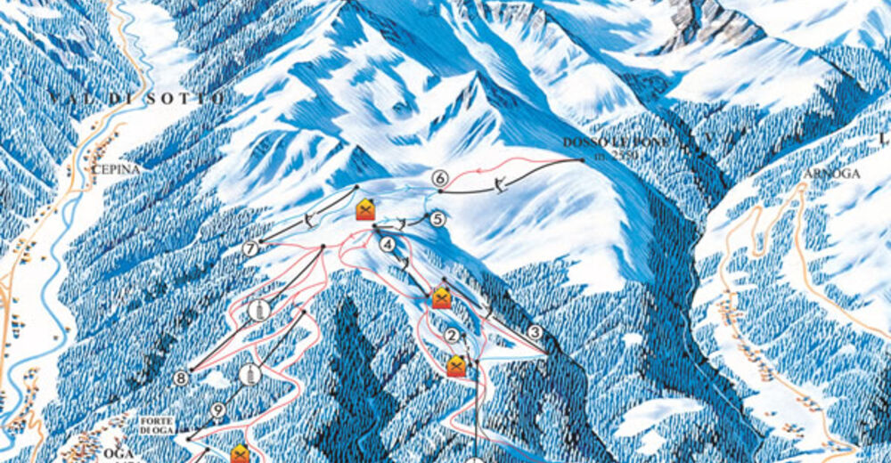 Piste map Ski resort San Colombano - Valdidentro