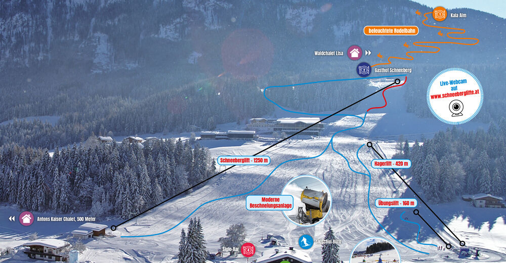 Plan de piste Station de ski Thiersee