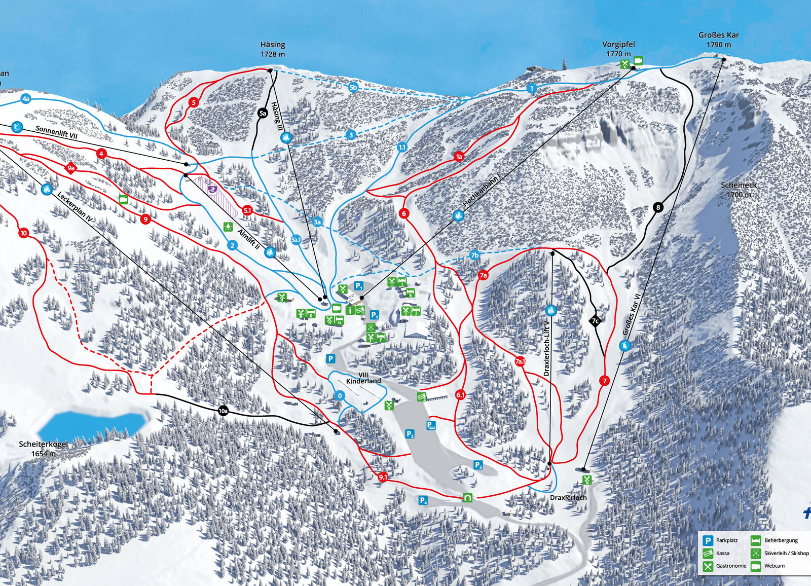 Pistenplan Skigebiet Hochkar