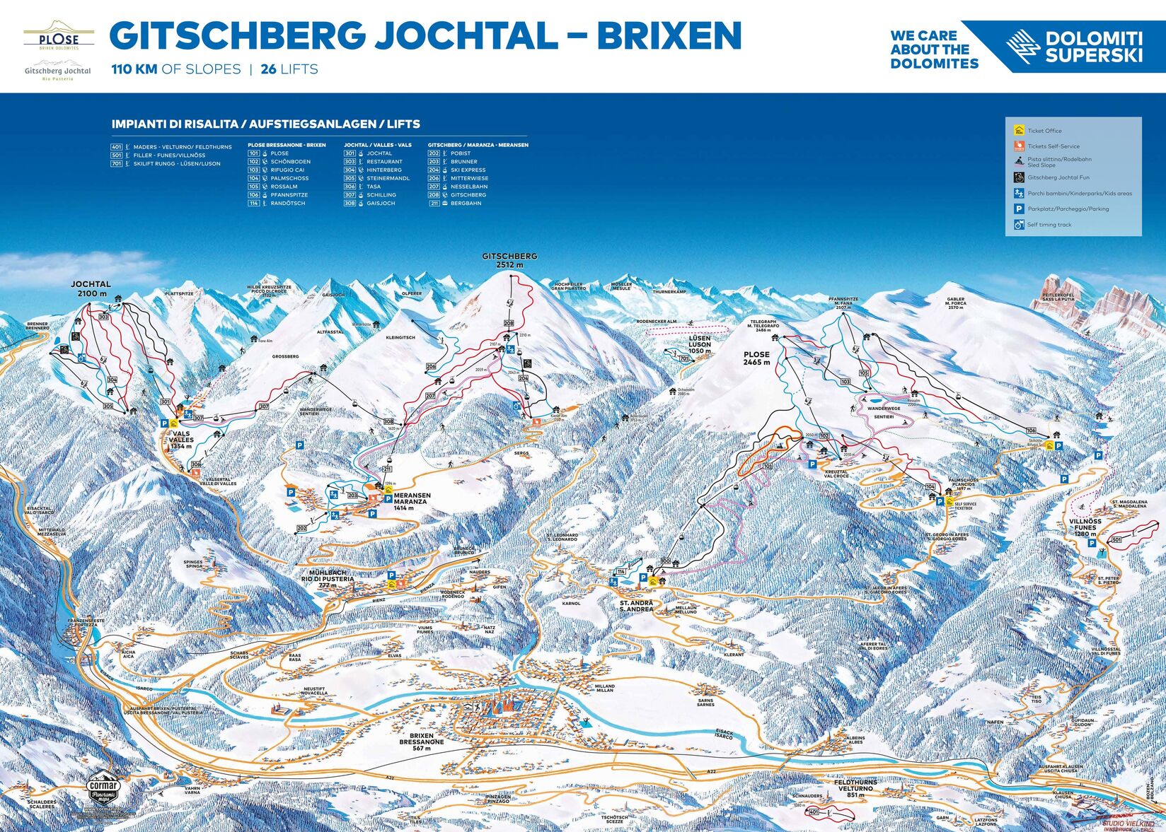 PistenplanSkigebiet Gitschberg Jochtal