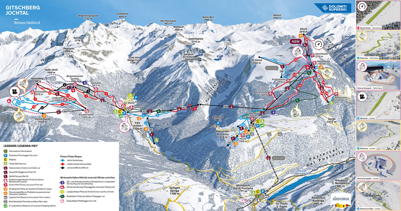 PistenplanSkigebiet Gitschberg Jochtal