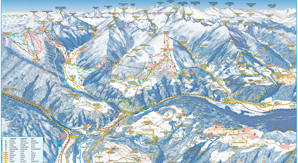 Mapa stoków Ośrodek narciarski Gitschberg Jochtal