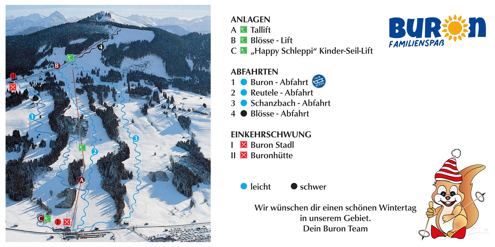 PistenplanSkigebiet Buronlifte Wertach