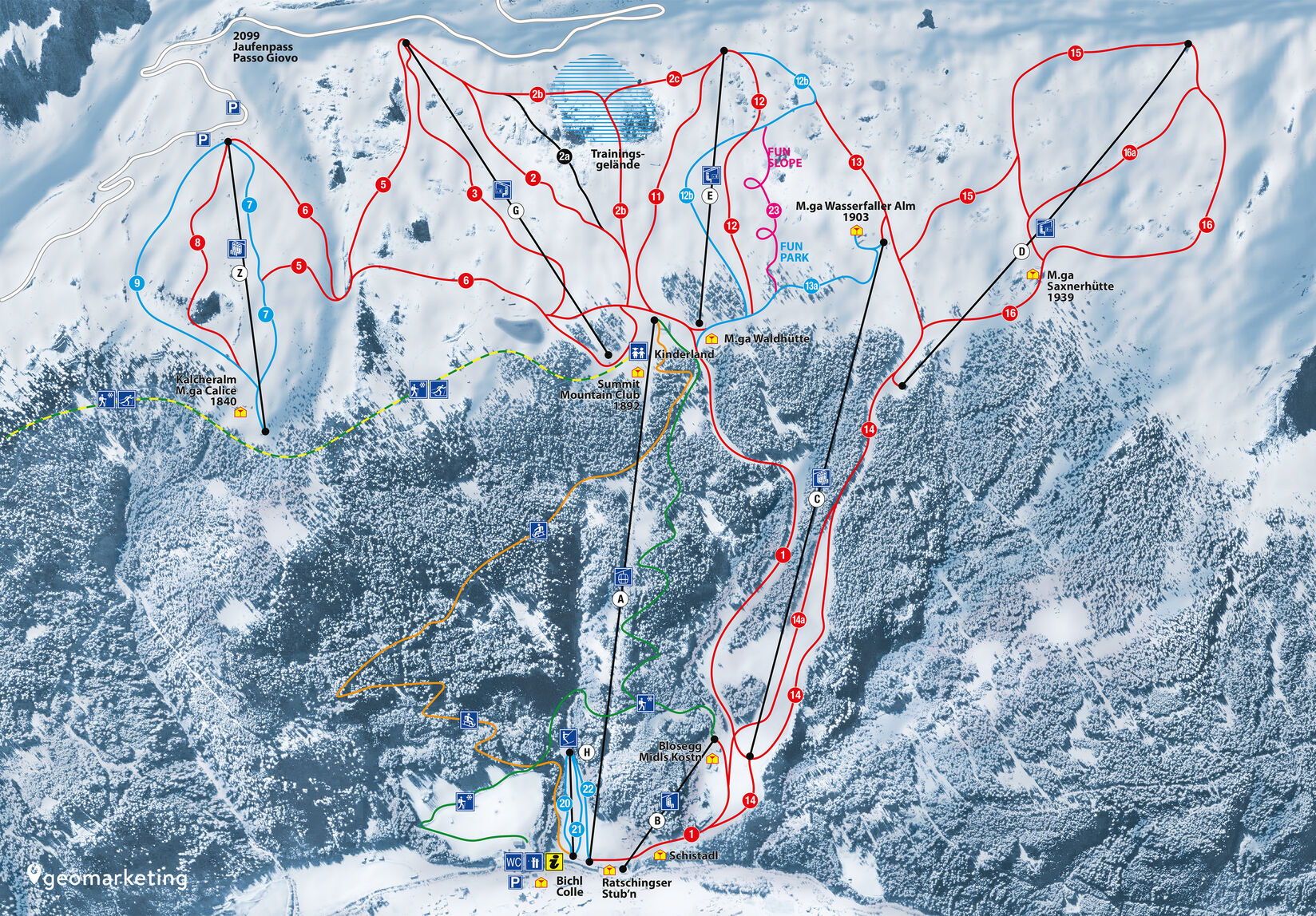 PistenplanSkigebiet Ratschings Jaufen