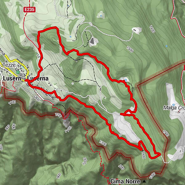 Luserna BERGFEX Wanderung Tour Trentino