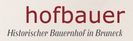 Logotyp Hofbauer - historischer Bauernhof