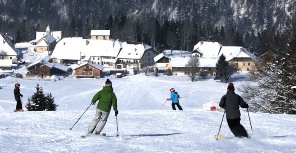 Planul pistelor Zonă de schi Entre Les Fourgs / Jougne