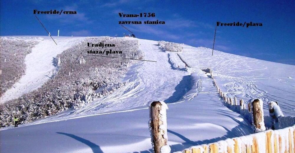 Plano de pista Estación de esquí Stožer-Vrana / Kupres