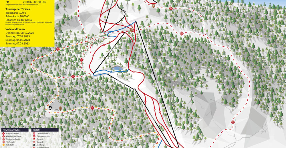 Planul pistelor Zonă de schi Grebenzen / St.Lambrecht