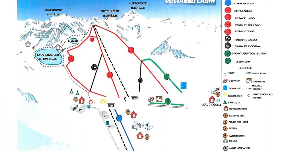 Pistenplan Skigebiet Ventasso Laghi