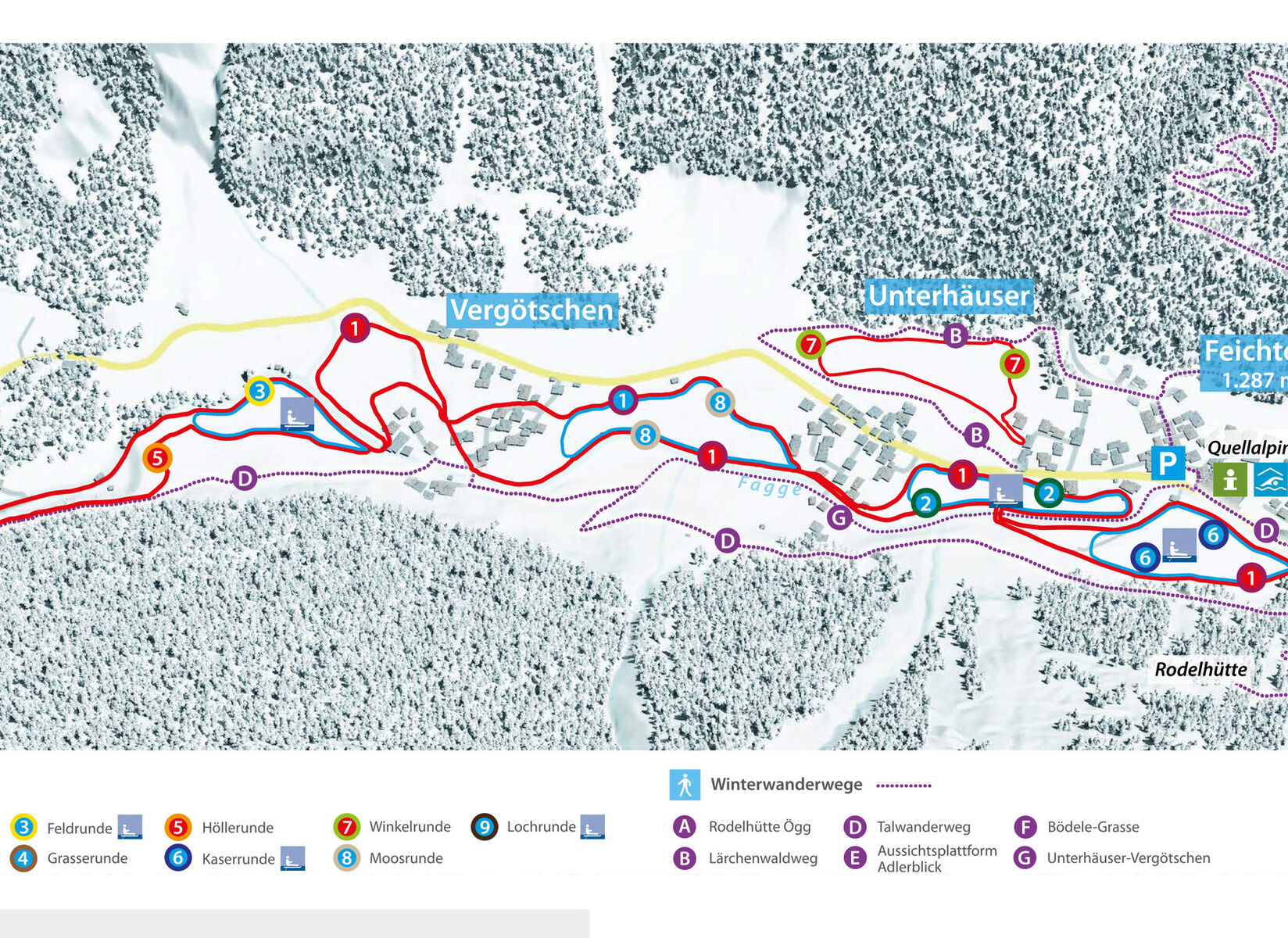 BERGFEX: Loipenplan Kaunertal: Langlaufen Kaunertal