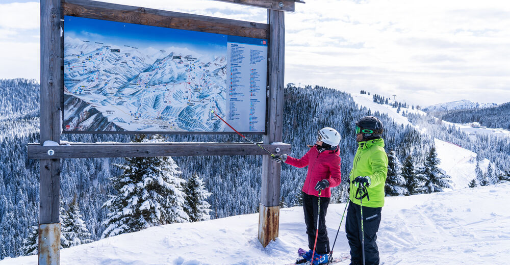 Plan skijaških staza Skijaško područje Folgaria - Fiorentini / Alpe Cimbra