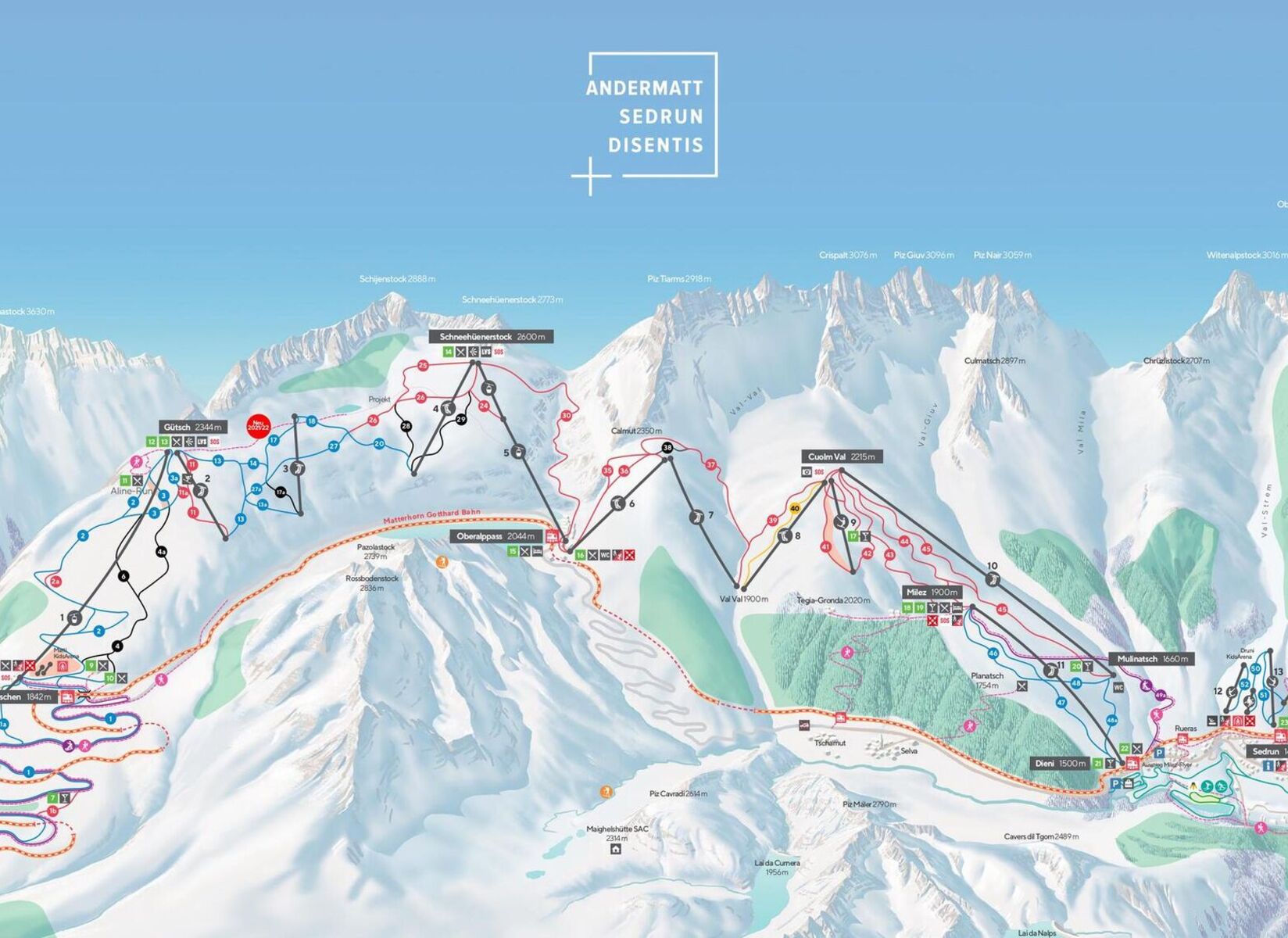 BERGFEX: Skiregion Andermatt + Sedrun + Disentis - Skiing holiday ...