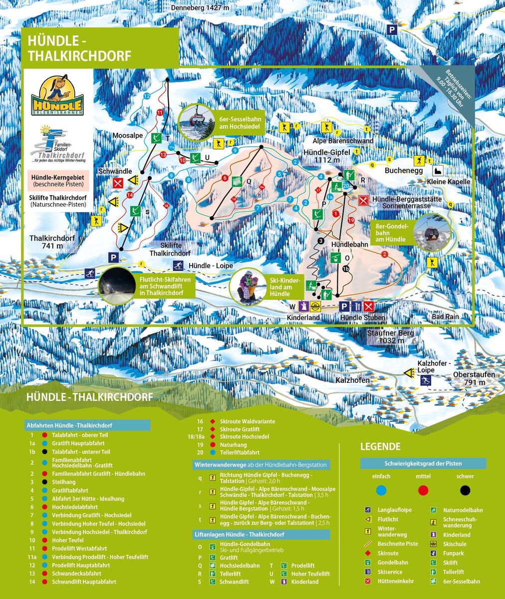 PistenplanSkigebiet Hündle - Thalkirchdorf