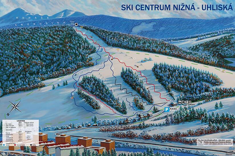 PistenplanSkigebiet Ski Centrum Nižná Uhliská