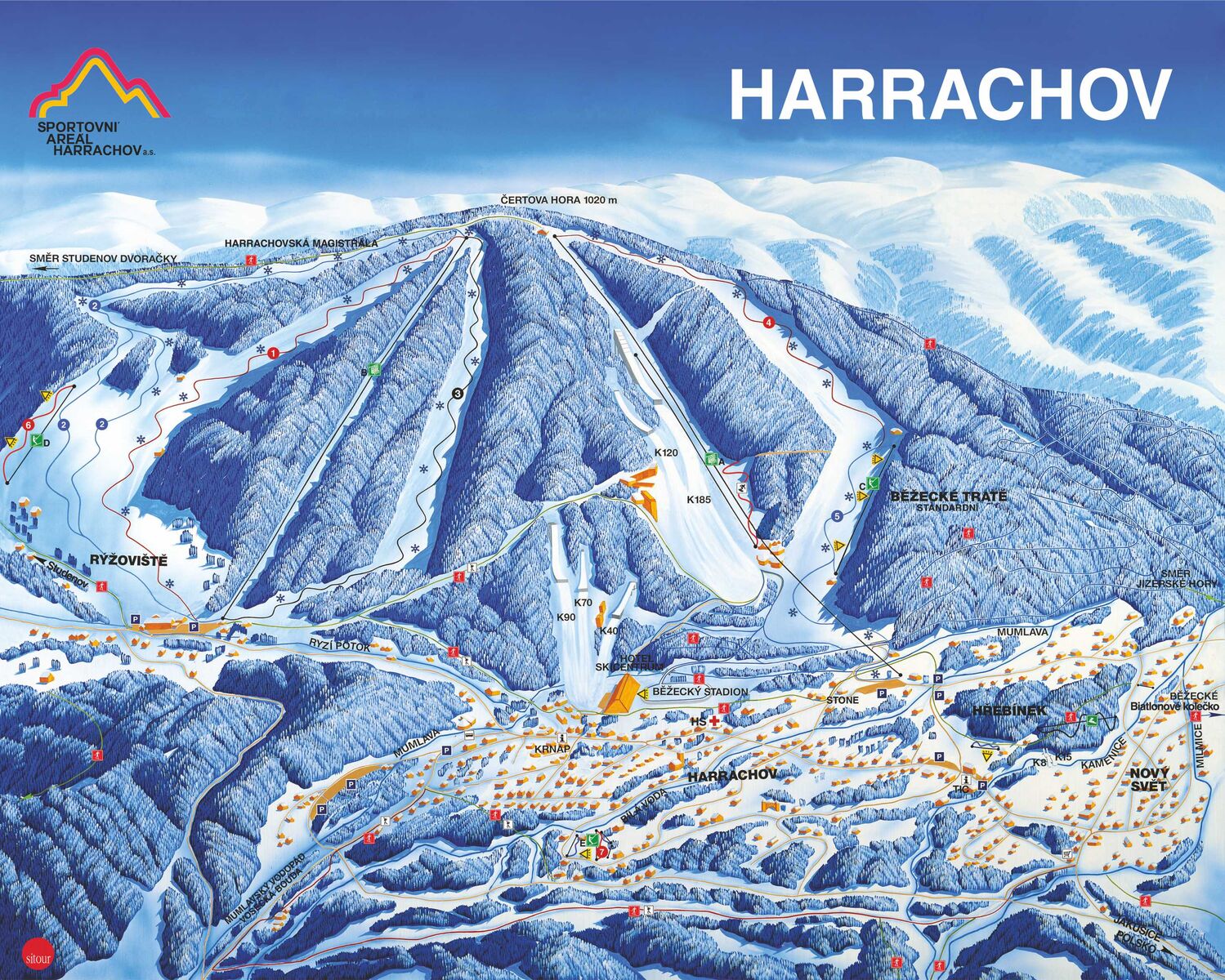 PistenplanSkigebiet Harrachov