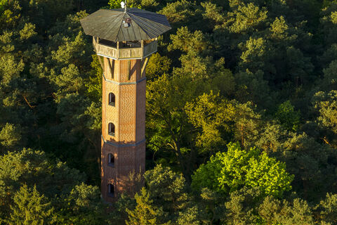 Aussichtsturm im Wald von Krakow am Krakower See