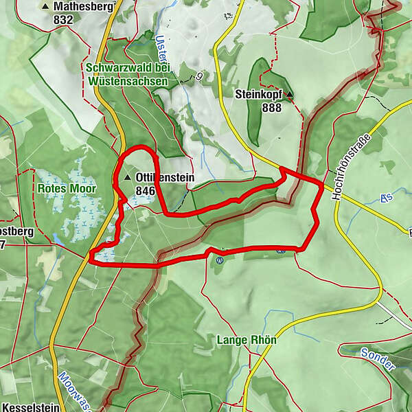 Rhön Rundweg 13 BERGFEX Wanderung Tour Hessen